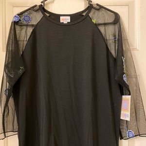LuLaRoe Randy with lace sleeves